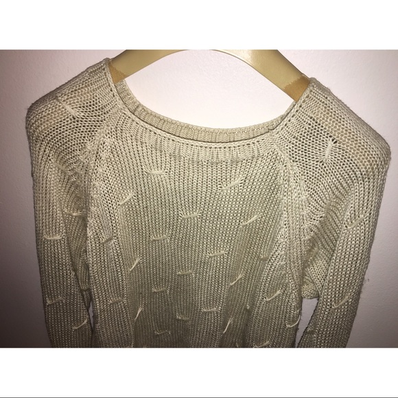 Erol Braid Knit Silk Cotton Blouse Summer Sweater Cream - Picture 2 of 4